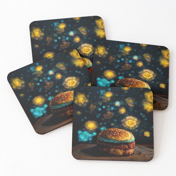Item preview, Hamburger in Van Gogh Starry Night style designed and sold by NonSonoKoreano.