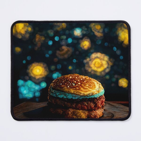 Item preview, Hamburger in Van Gogh Starry Night style designed and sold by NonSonoKoreano.
