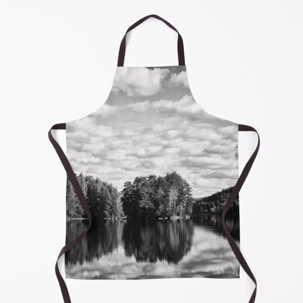 Item preview, The cotton clouds over the lake bw designed and sold by Jouko Lehto Photography.