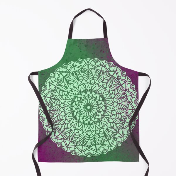 Aperçu de l'œuvre Mandala vert mauve créée et vendue par SoftCanBear.