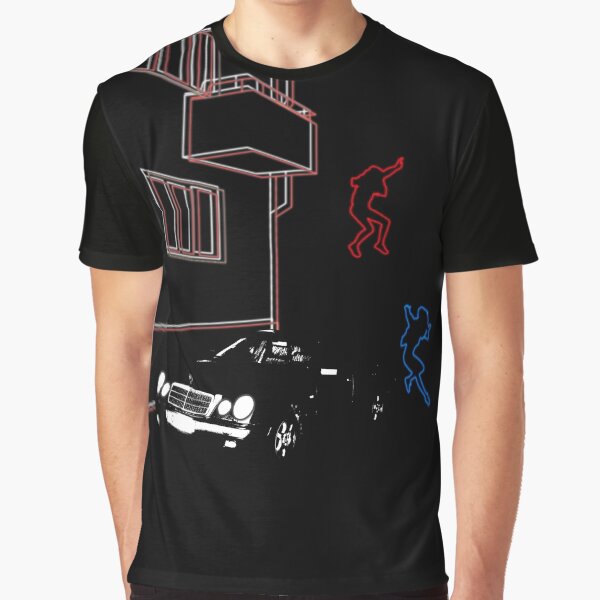 Science Fiction Neon Blur Graphic T-Shirt