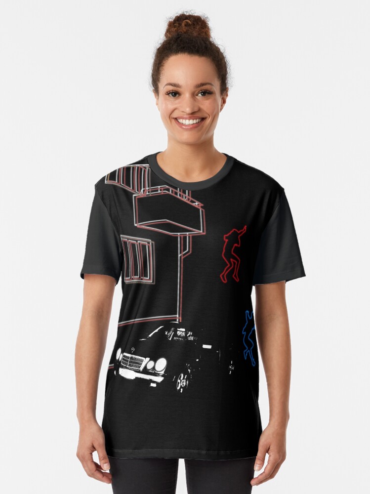 Alternate view of Science Fiction Neon Blur Graphic T-Shirt