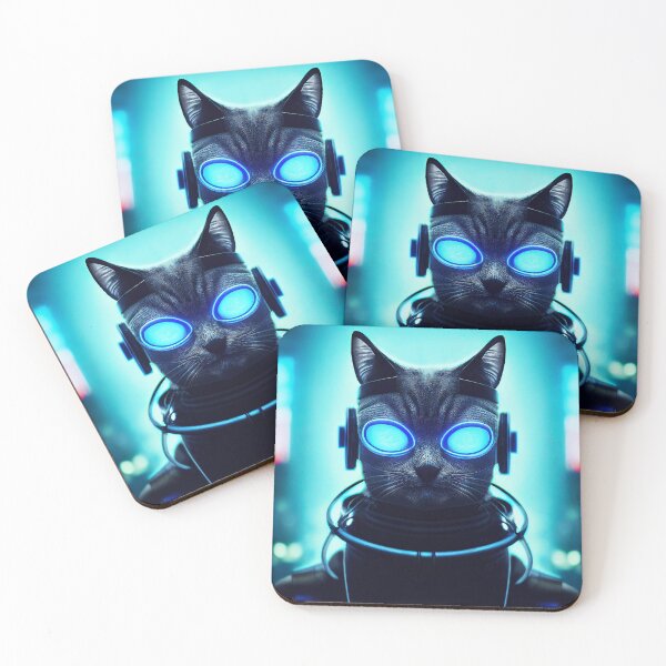 Item preview, Cyberpunk Cat 5 - Anime Kawaii Cartoon Art designed and sold by lematworks.