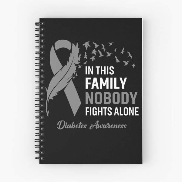 Item preview, In This Family Nobody Fights Alone Diabetes Awareness Feather Ribbon designed and sold by frechettee.