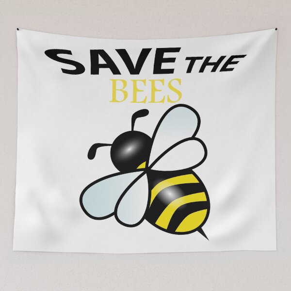 Item preview, Save the bees shits, save the bees phone cases, save the bees hats, save the bees shower curtain, save the bees backpack  designed and sold by Poussyarts.