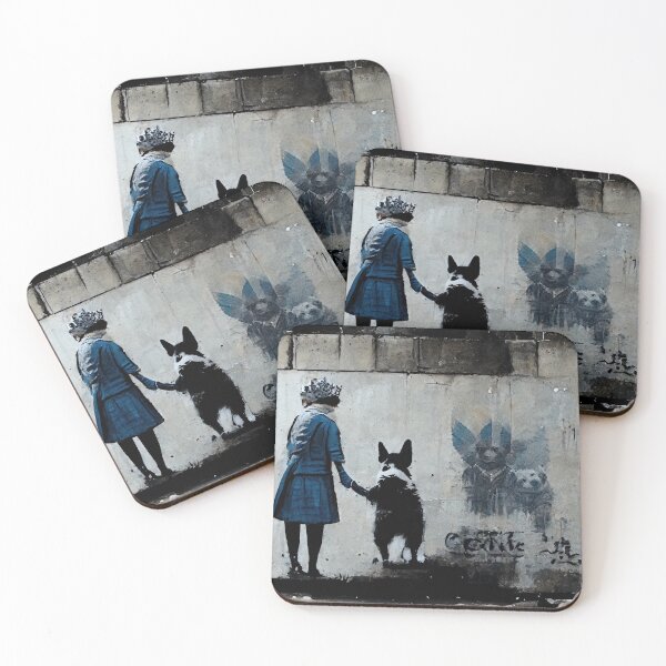 Item preview, the queen and her corgi designed and sold by Aliveforfun.