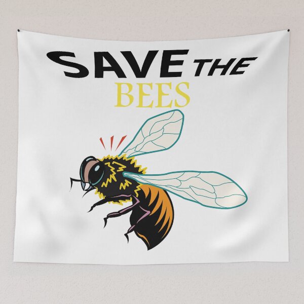Item preview, Save the bees shits, save the bees phone cases, save the bees hats, save the bees shower curtain, save the bees backpack  designed and sold by Poussyarts.