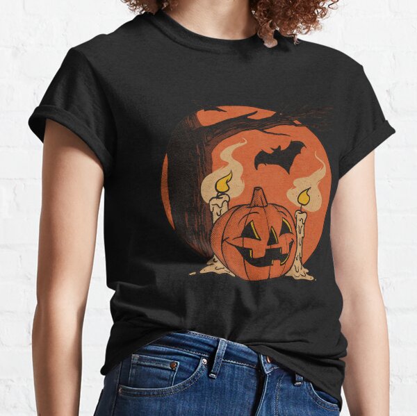 Awesome Vintage Haunted Halloween Pumpkin T-Shirt's Code & Price