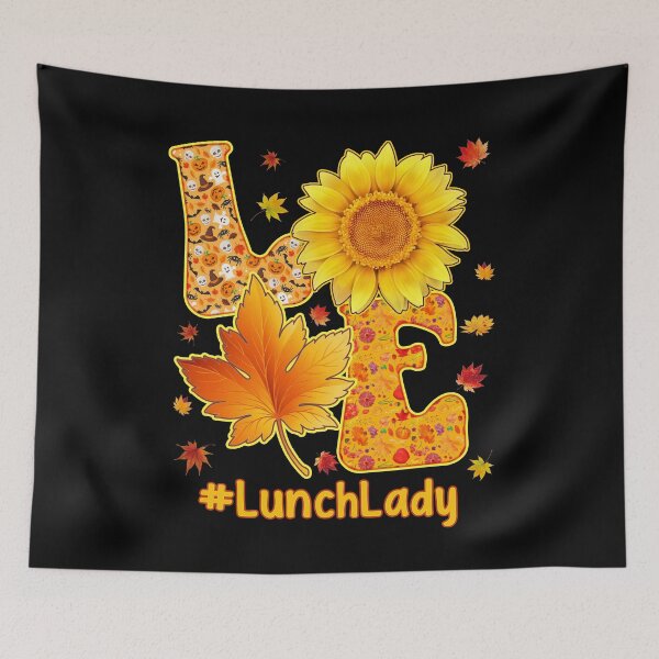 Item preview, Love Halloween Autumn Lunch Lady funny cute fall thanksgiving pumpkin school designed and sold by elizabethdawnn.