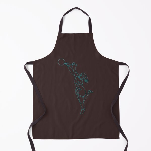 Item preview, Netball Player Rebounding and Catching the Ball Continuous Line Drawing designed and sold by Shifa19.