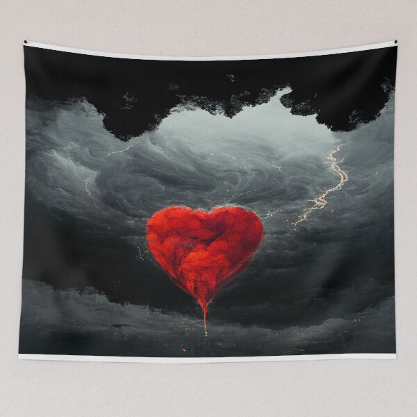 Item preview, Broken Heart in the Clouds /  Broken Hearts Unwind Designs designed and sold by Unwind-Art-Work.