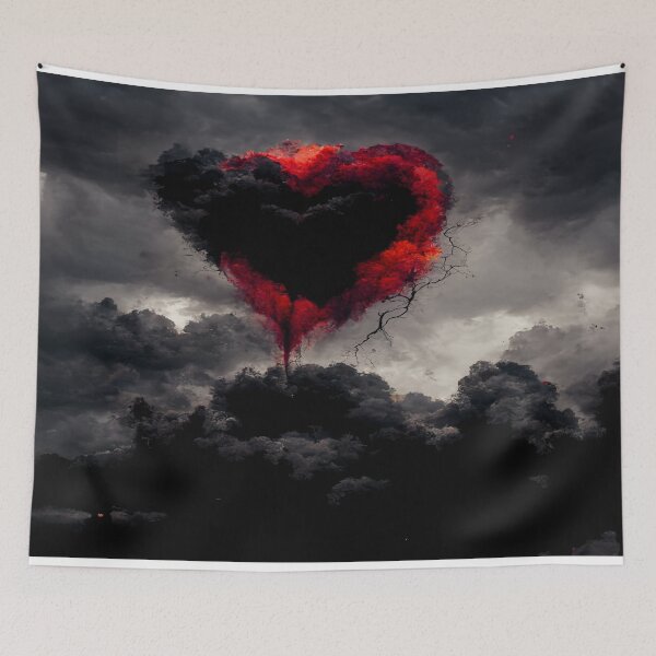 Item preview, Broken Heart in the Clouds /  Broken Hearts Unwind Designs designed and sold by Unwind-Art-Work.