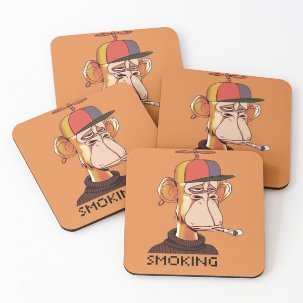 Item preview, NFT Monkey He smokes cigarettes Tshirt+stickers  designed and sold by Yourt-shirtyou.