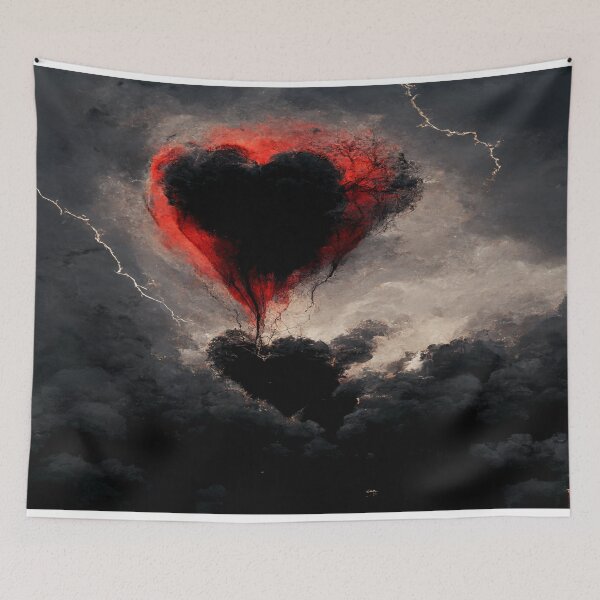 Item preview, Broken Heart in the Clouds /  Broken Hearts Unwind Designs designed and sold by Unwind-Art-Work.