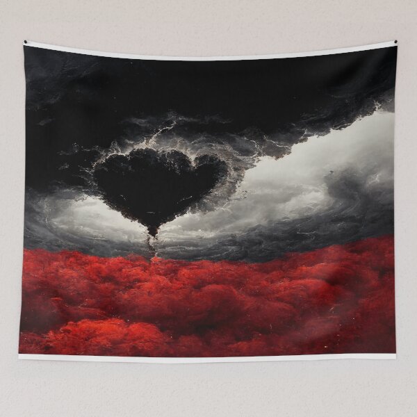 Item preview, Broken Heart in the Clouds /  Broken Hearts Unwind Designs designed and sold by Unwind-Art-Work.