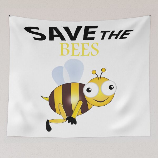 Item preview, Save the bees shits, save the bees phone cases, save the bees hats, save the bees shower curtain, save the bees backpack  designed and sold by Poussyarts.