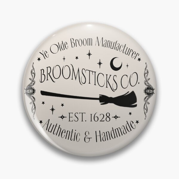 Item preview, Broomsticks Co, Cool Halloween Design, One Of Matching Four Cream Color designed and sold by TrulyEpoque.