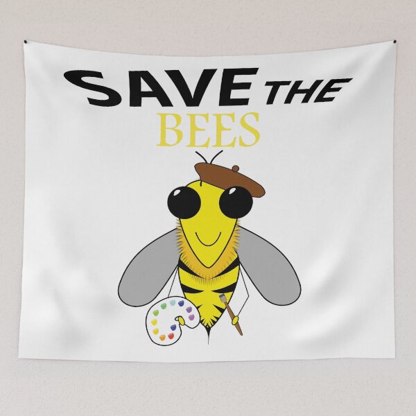 Item preview,  Save the bees shits, save the bees phone cases, save the bees hats, save the bees shower curtain, save the bees backpack  designed and sold by Poussyarts.