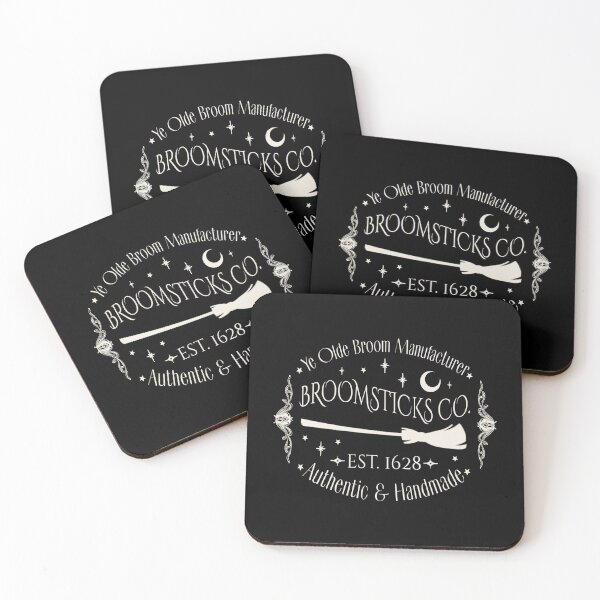 Item preview, Broomsticks Co, Cool Halloween Design, One Of Matching Four  designed and sold by TrulyEpoque.