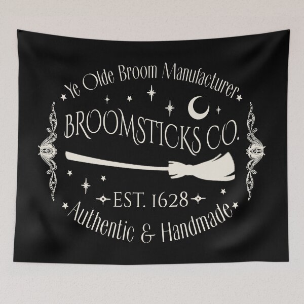Item preview, Broomsticks Co, Cool Halloween Design, One Of Matching Four  designed and sold by TrulyEpoque.