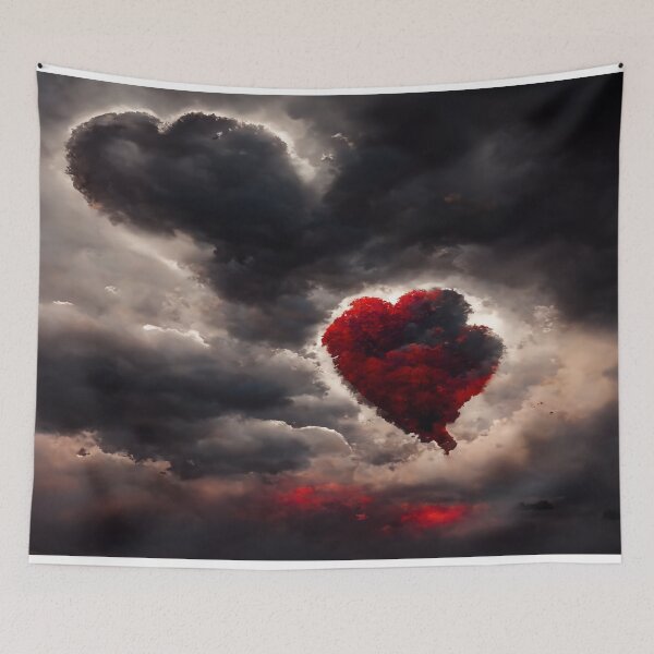 Item preview, Broken Heart in the Clouds /  Broken Hearts Unwind Designs designed and sold by Unwind-Art-Work.