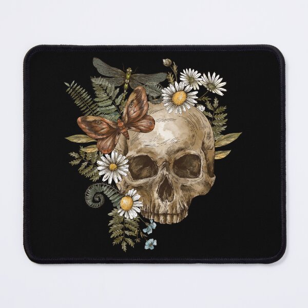 Item preview, Skull with Flowers designed and sold by VirtualFaries.