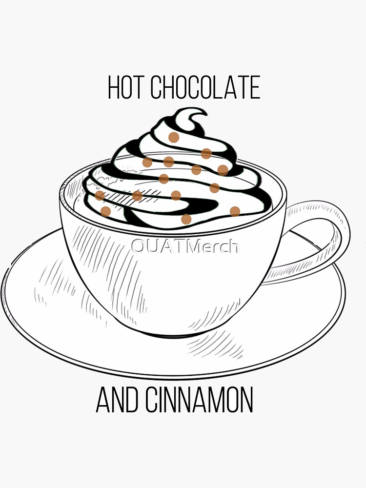 "OUAT Hot Chocolate and Cinnamon" Sticker for Sale by OUATMerch Redbubble