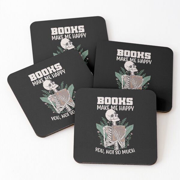 Item preview, Books make me happy you not so much skeleton funny reader book lover saying  designed and sold by beckadamr.