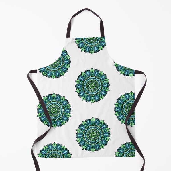 Aperçu de l'œuvre Mandala vert bleu créée et vendue par SoftCanBear.