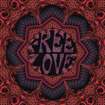 Artwork thumbnail, Groovy Free Love Flower by MagickMama