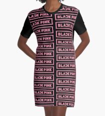 SchwarzRosa T-Shirt Kleid