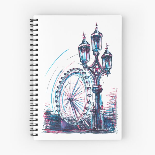 Item preview, London Eye London City Skyscape Illustration designed and sold by samanthagarrett.