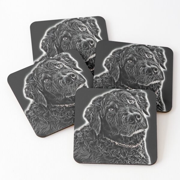 Item preview, Big Black Shaggy Dog - Finn (large) designed and sold by WeeGemTees.