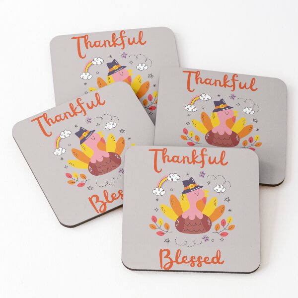 Item preview,  ThanksgivingThankful and blessed-happy thanksgiving designed and sold by medoutfits.