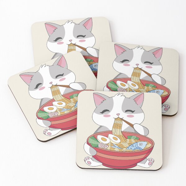 Item preview, Kawaii Anime Neko Cat Japanese Ramen Udon Noodles Otaku designed and sold by Raika-Kokuin.