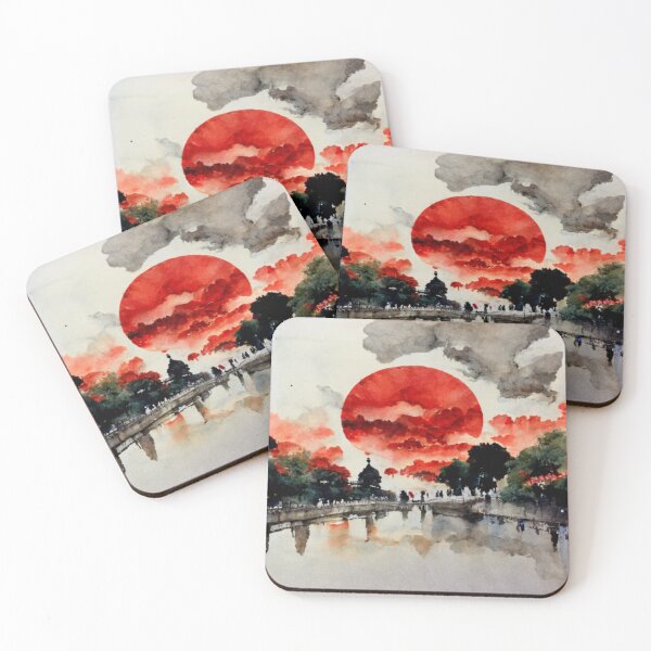 Item preview, Watercolor view Ueno Park lake Tokyo Asakusa designed and sold by Mirochan80.