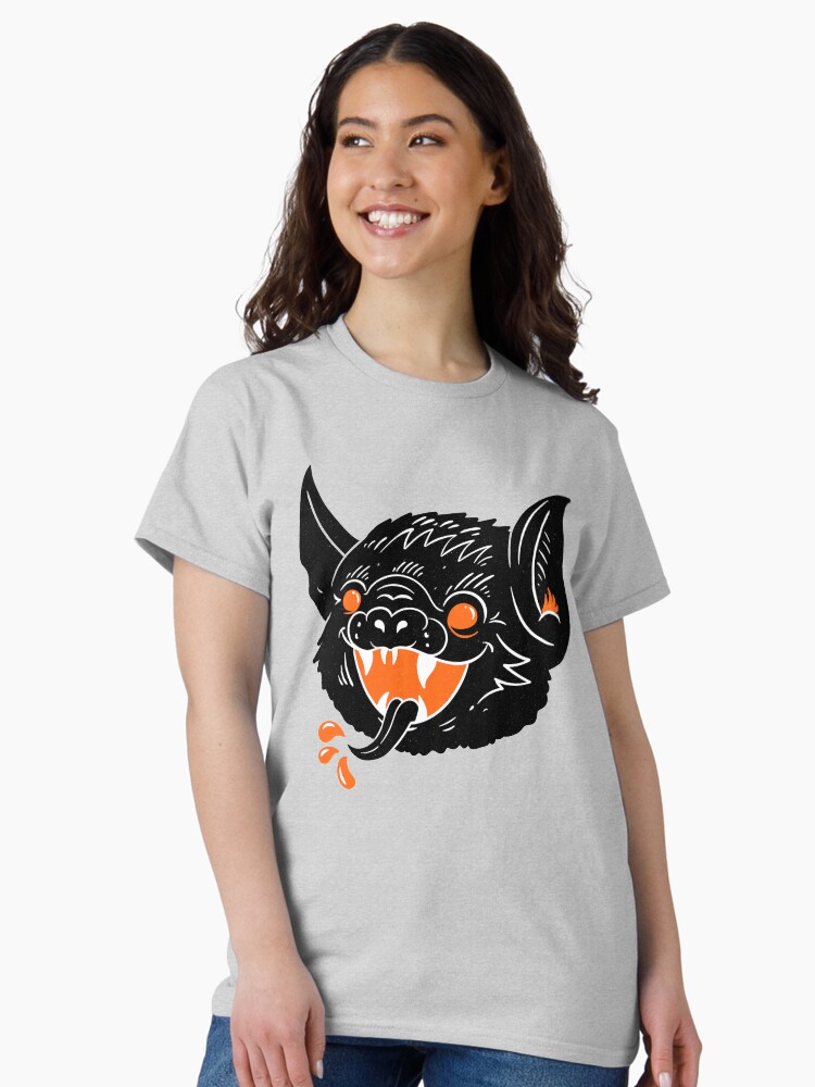 Thumbnail 2 of 7, Classic T-Shirt, Vintage Bat Halloween designed and sold by SPOOKYSWAG.