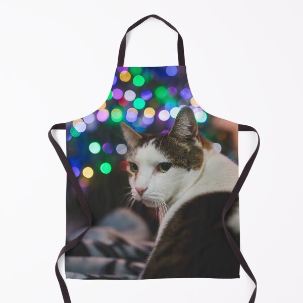 Item preview, Cat Infront Of Christmas Tree With Lights Cutest Cat Pics designed and sold by CutestCatPics.