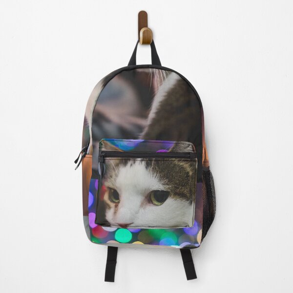 Item preview, Cat Infront Of Christmas Tree With Lights Cutest Cat Pics designed and sold by CutestCatPics.