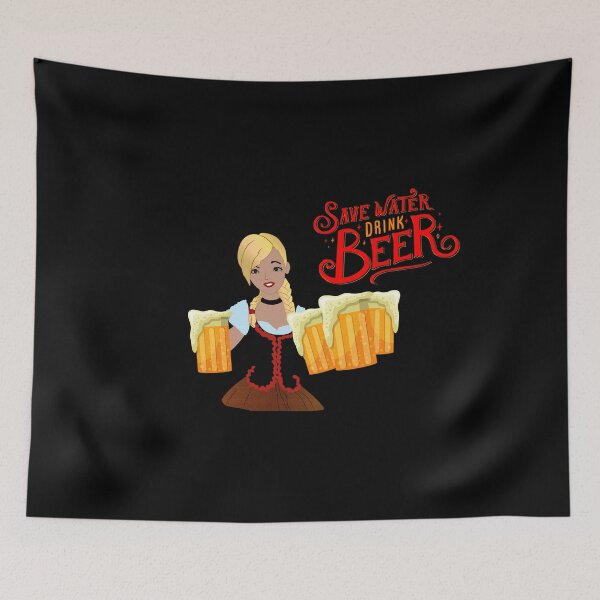 Item preview, Oktoberfest Beer Wiesn Save Water Drink Beer Bavaria Design designed and sold by Raika-Kokuin.