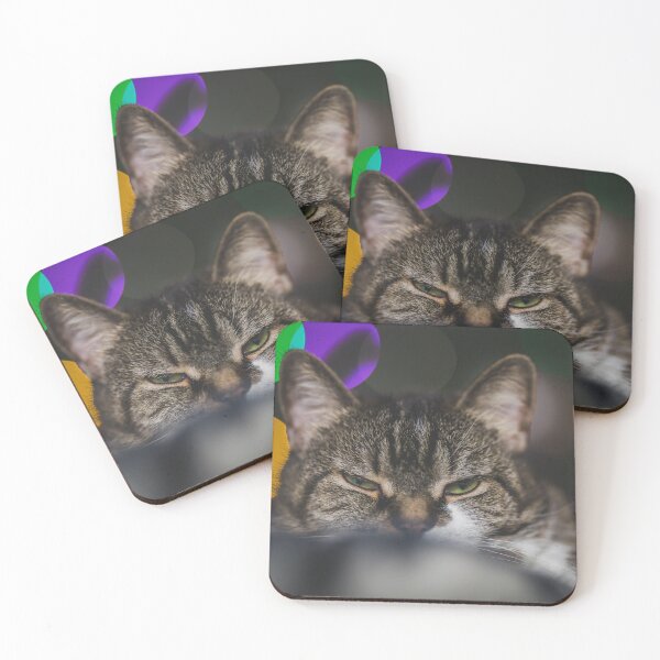 Item preview, Grumpy Cat Infront Of Christmas Tree With Lights Cutest Cat Pics designed and sold by CutestCatPics.