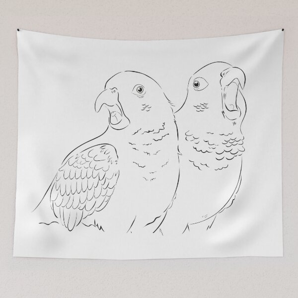 Item preview, Talkative Parakeets designed and sold by TokkiJess.