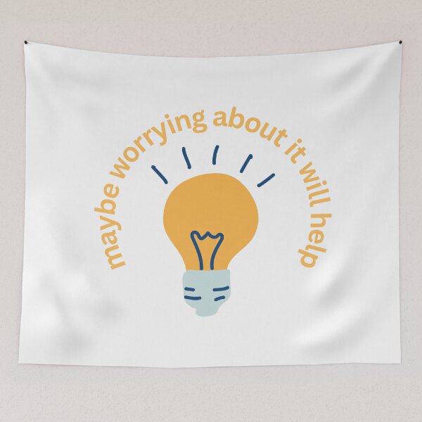 Item preview, Maybe Worrying About It Will Help (Lightbulb) designed and sold by ami.creations.