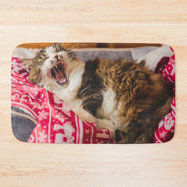 Item preview, Cat On Christmas Blanket Pet Bed Cutest Cat Pics designed and sold by CutestCatPics.