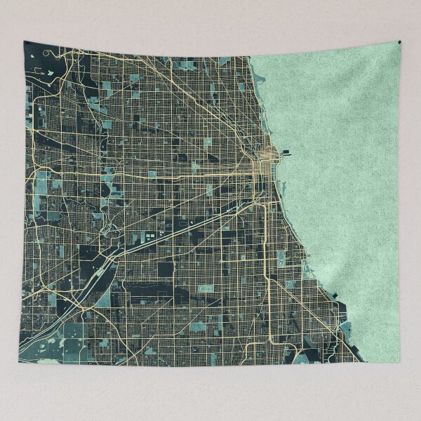 Item preview, Chicago City Map Illinois, USA - Summer designed and sold by deMAP.