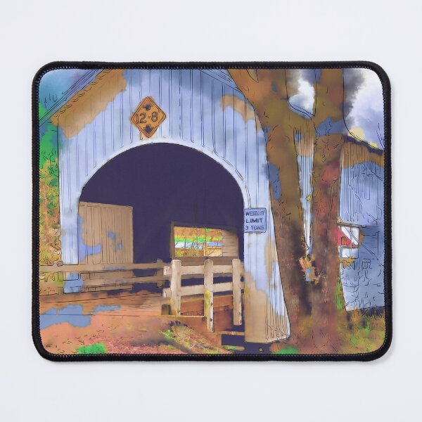 Item preview, Covered Bridge In Watercolor designed and sold by KirtTisdale.