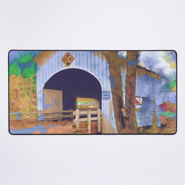 Item preview, Covered Bridge In Watercolor designed and sold by KirtTisdale.