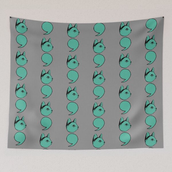 Item preview, Semicolon Cat designed and sold by THROUGH-LIFE.