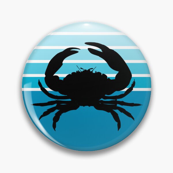 Item preview, Crustaceancore Nautical Crab Beach Life Blue Sunset designed and sold by jrno11.