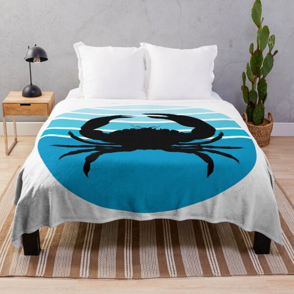 Item preview, Crustaceancore Nautical Crab Beach Life Blue Sunset designed and sold by jrno11.